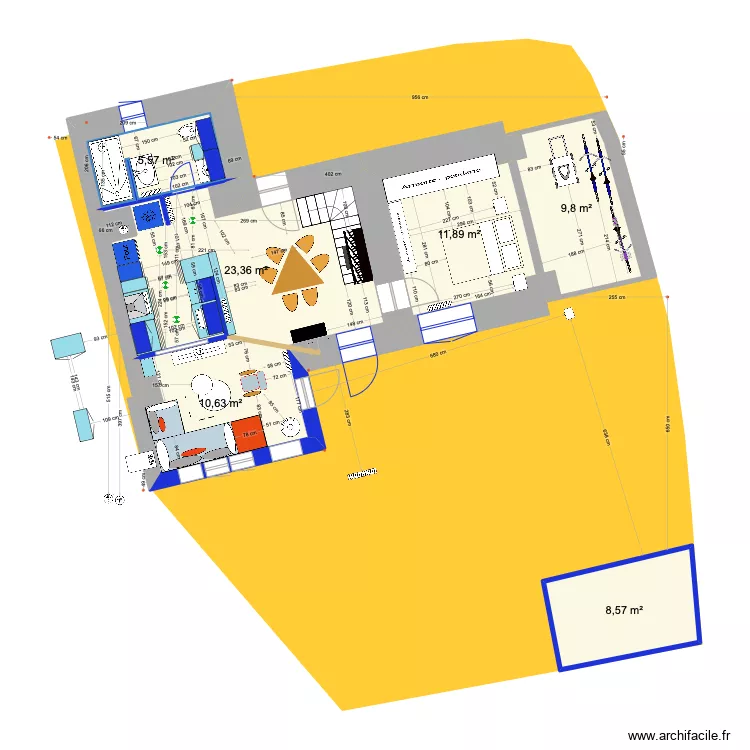 PRIEUX RDC projet 4 eco salon sud. Plan de PRIEUX RDC projet 4 eco salon sud. Plan de