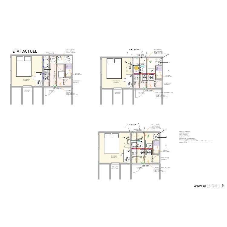 dossier CHEVLAIER. Plan de 12 pièces et 45 m2