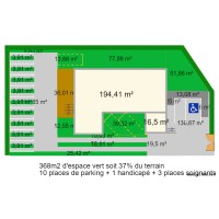 Projet cabinet kiné PRESENTATION V1 BIS2 (11 places + 1 + 3 places soignants) 352m2