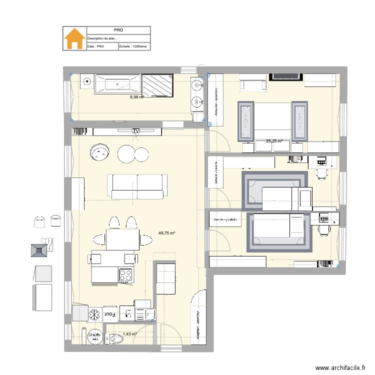 Exercice 3 - Option 2. Plan de 4 pièces et 86 m2