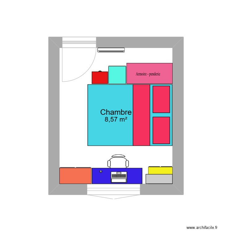 Chambre. Plan de 0 pièce et 0 m2