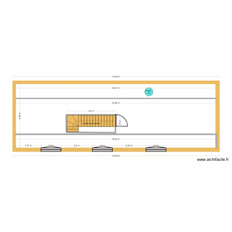 Grenier-Convenant-V1. Plan de 1  et 63 m²