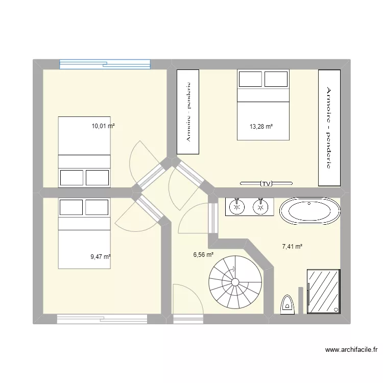 RDC cote N°1. Plan de RDC cote N°1. Plan de