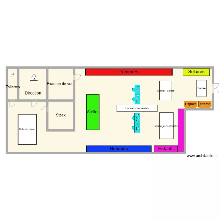 A premi&egrave;re vue. Plan de 