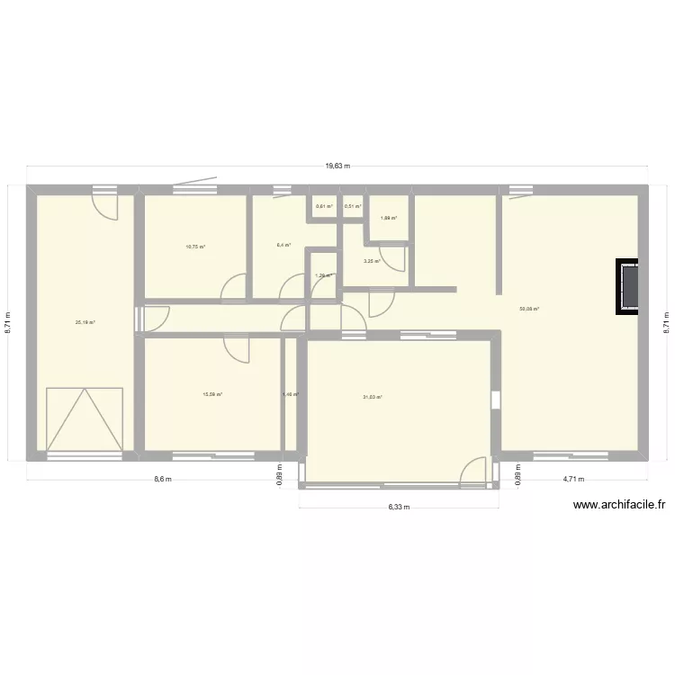 Plan Petit Camon. Plan de 12  et 148 m²