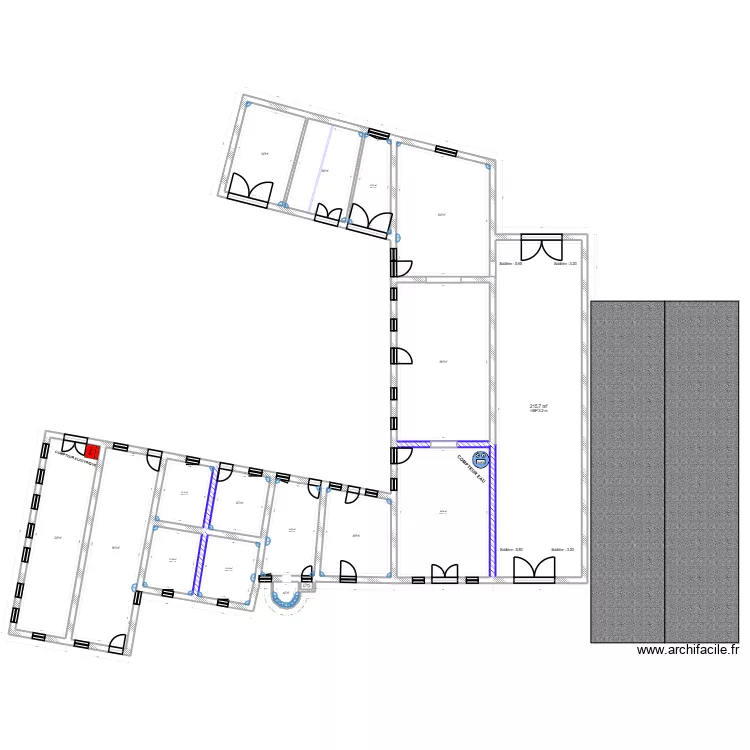 HOGNE SITUATION EXISTANTE. Plan de 50 pièces et 3139 m²