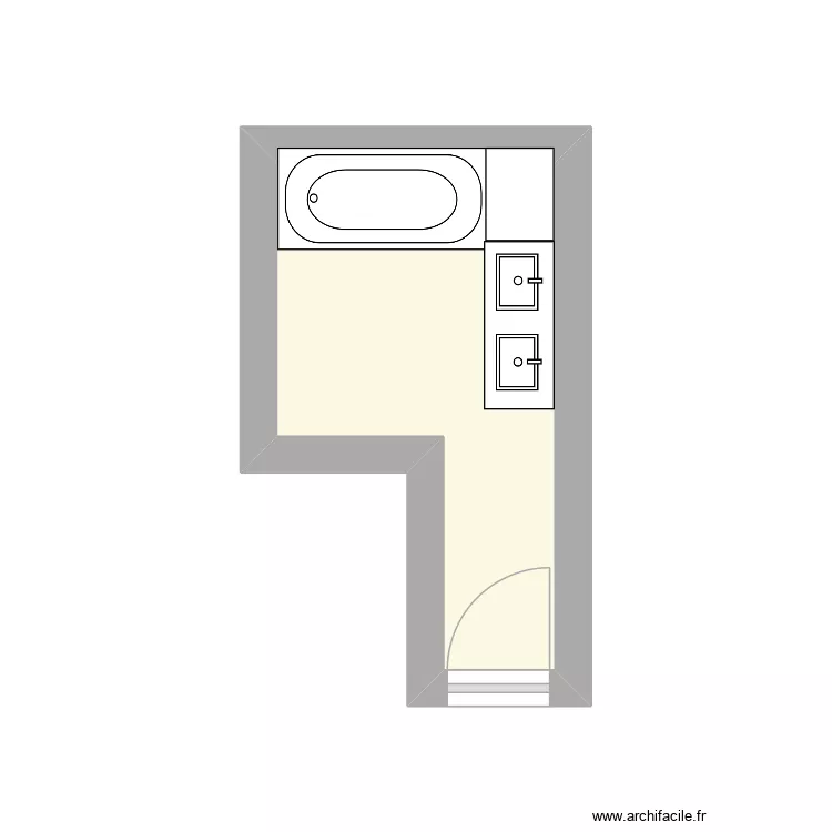 LOCATELLI sdb. Plan de 1  et 5 m²
