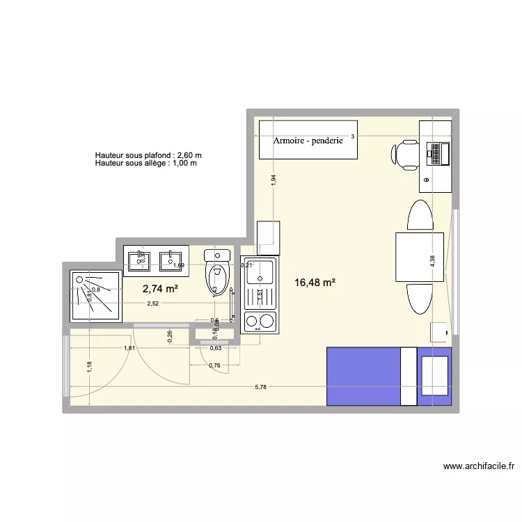 Studio 6 Ter. Plan de 