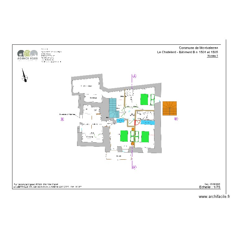 etage le chatelard geometre. Plan de 0 pièce et 0 m2