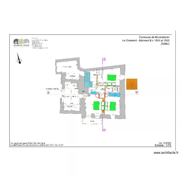etage le chatelard geometre. Plan de 