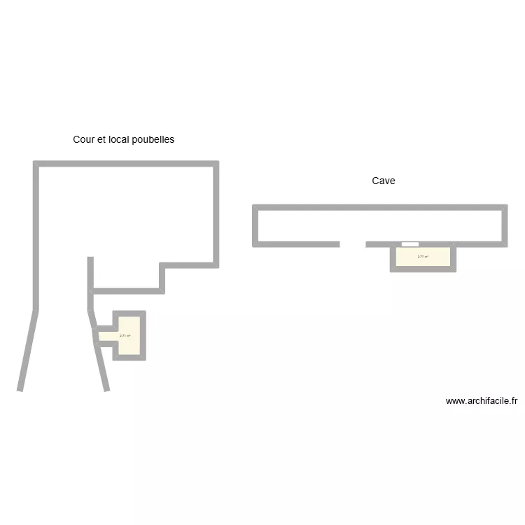 ACP Woeste 266. Plan de 2 Pièces et 5 m² ACP Woeste 266. Plan de 2 Pièces et 5 m²