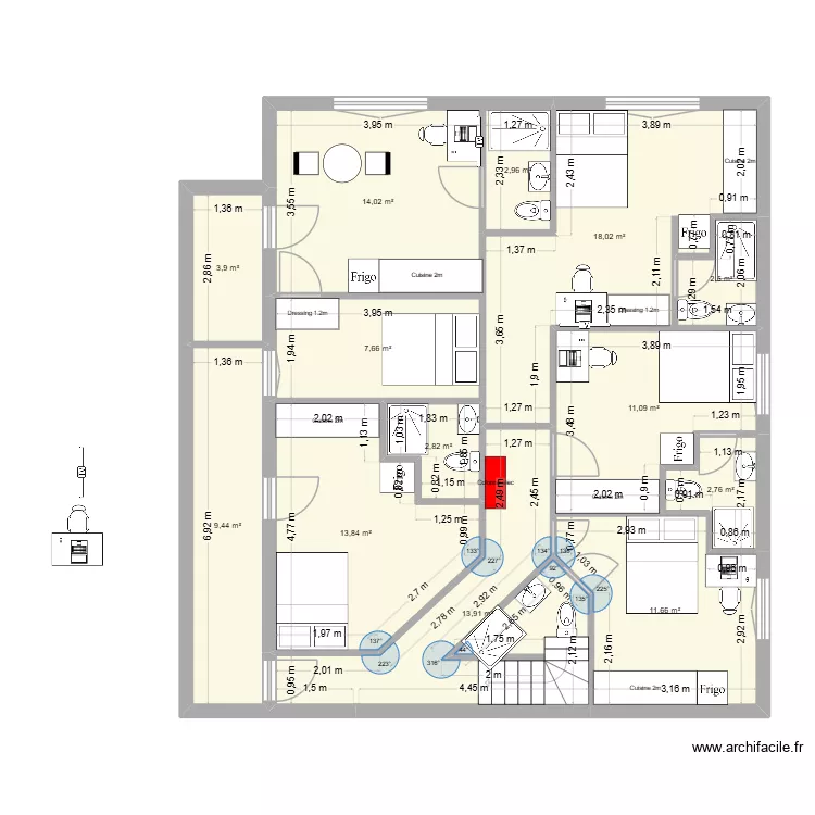Saint-agne 1er étage APRES V2. Plan de 13 et 115 m² Saint-agne 1er étage APRES V2. Plan de 13 et 115 m²