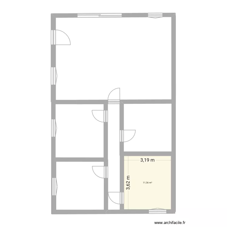 Nouvelle. Plan de 1 et 12 m² Nouvelle. Plan de 1 et 12 m²