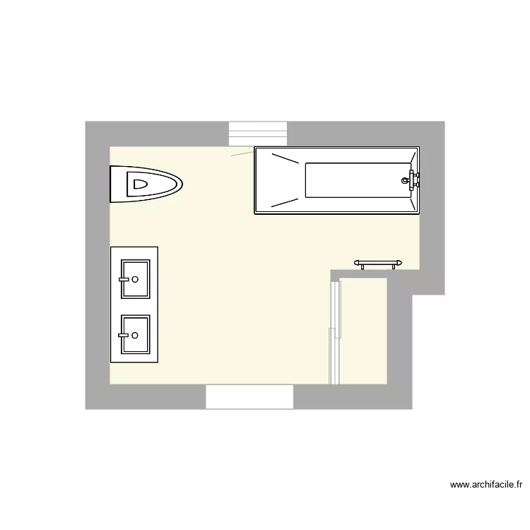 sdb 3. Plan de 1 et 7 m² sdb 3. Plan de 1 et 7 m²