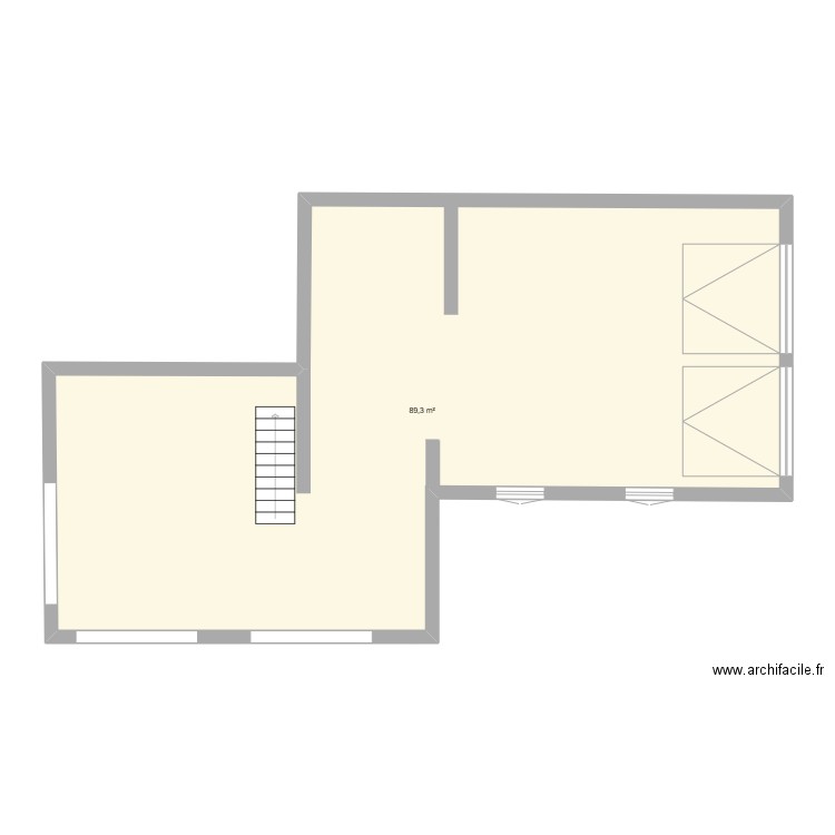 CHAMPDUCOIN. Plan de 1 pièce et 89 m2