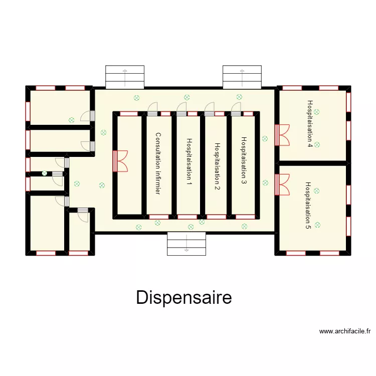circuit lumiere dispensaire BOPA. Plan de 