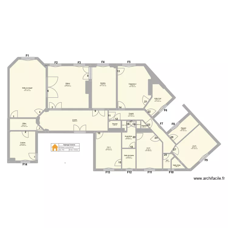 135 Raspail 5e Repérage Fenetres. Plan de 35 et 195 m² 135 Raspail 5e Repérage Fenetres. Plan de 35 et 195 m²