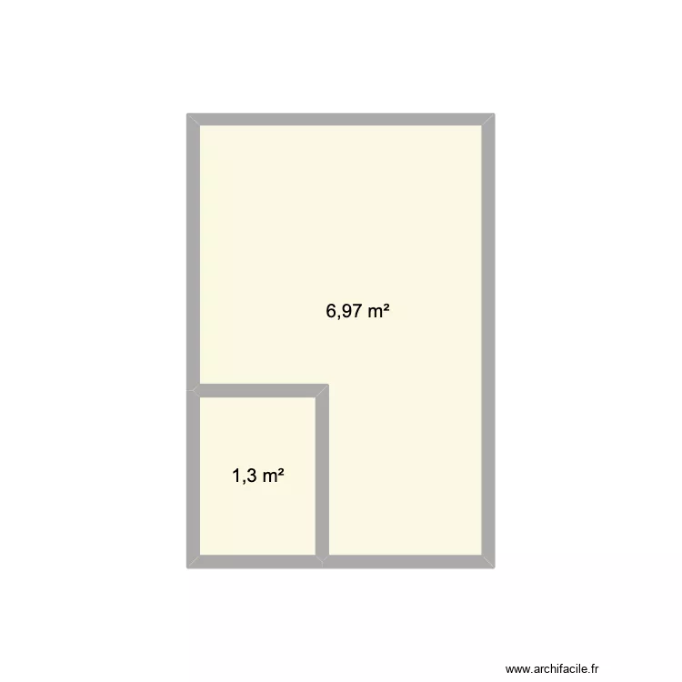 sdb. Plan de 2  et 8 m²