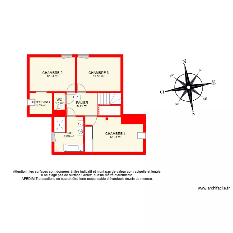 BI 32633. Plan de 25 pièces et 178 m²
