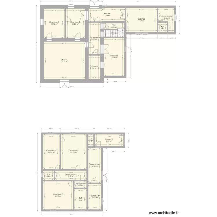Maison caramel. Plan de 