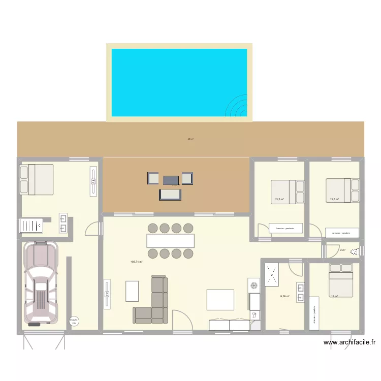 plan2. Plan de 6 Pièces et 159 m² plan2. Plan de 6 Pièces et 159 m²