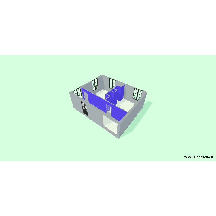 ANDRE. Plan de 1 pièce et 41 m2