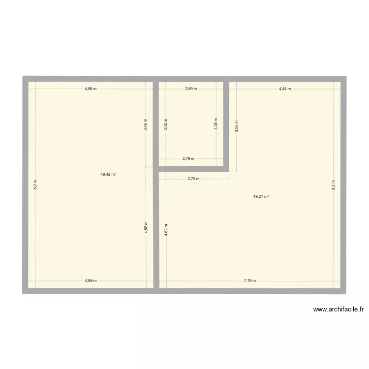 manosque. Plan de 2  et 99 m²