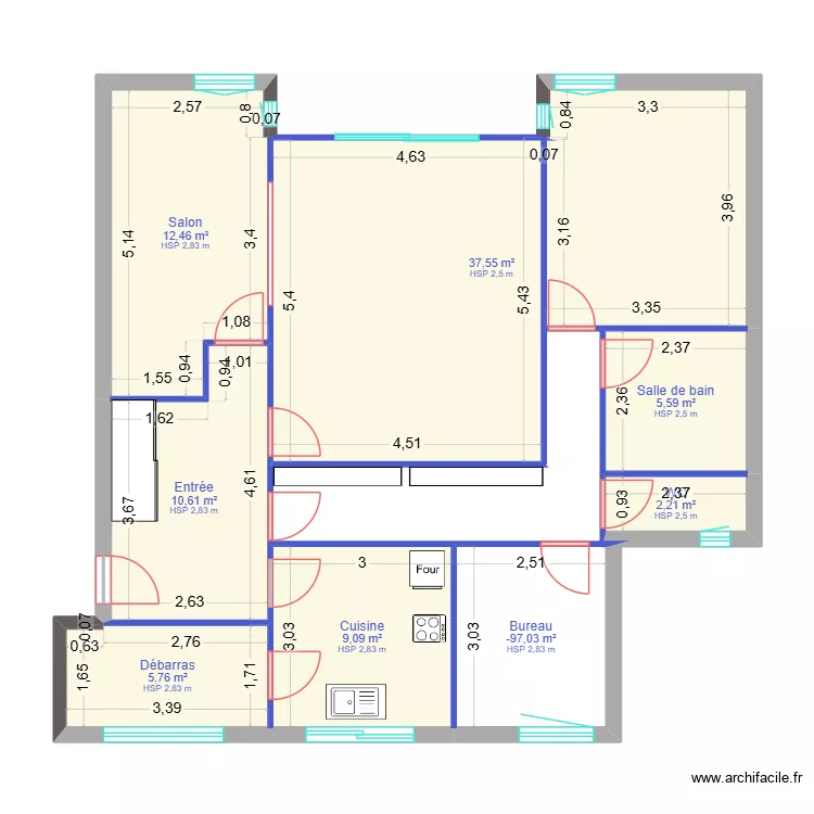 Panoramic-V2. Plan de 8  et 91 m²