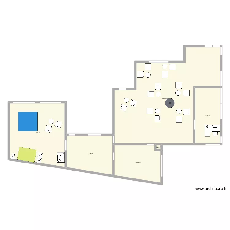 leo lagrange etude 2. Plan de 6  et 193 m²