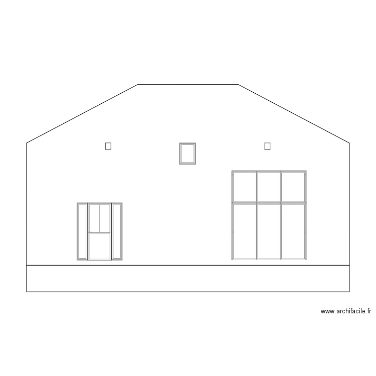 facade s. Plan de 0 pièce et 0 m2