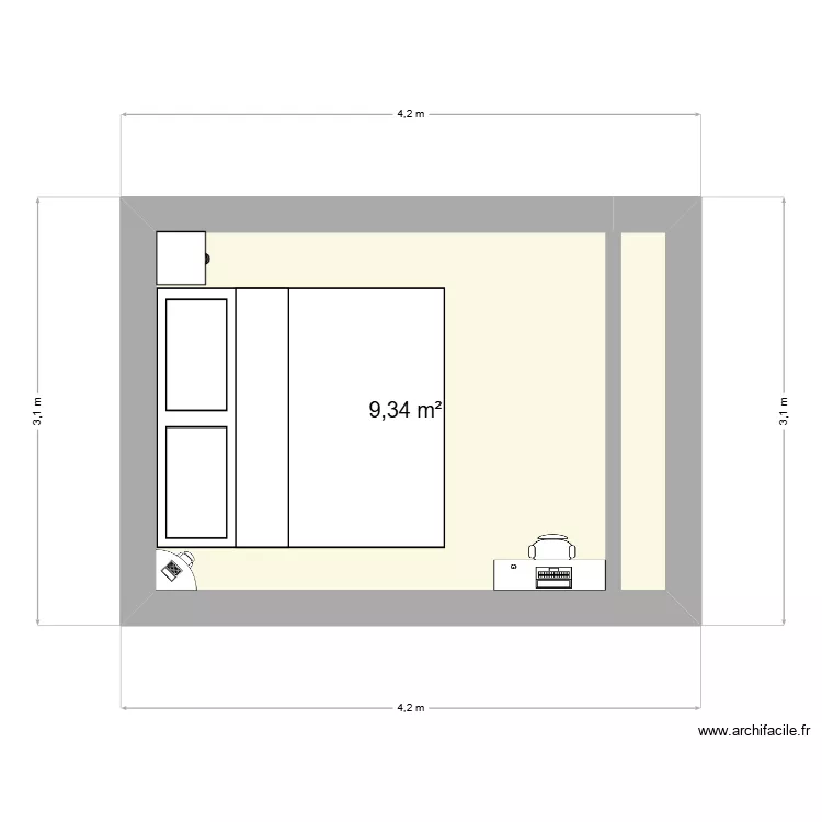 Roxane-2. Plan de 1 et 10 m² Roxane-2. Plan de 1 et 10 m²