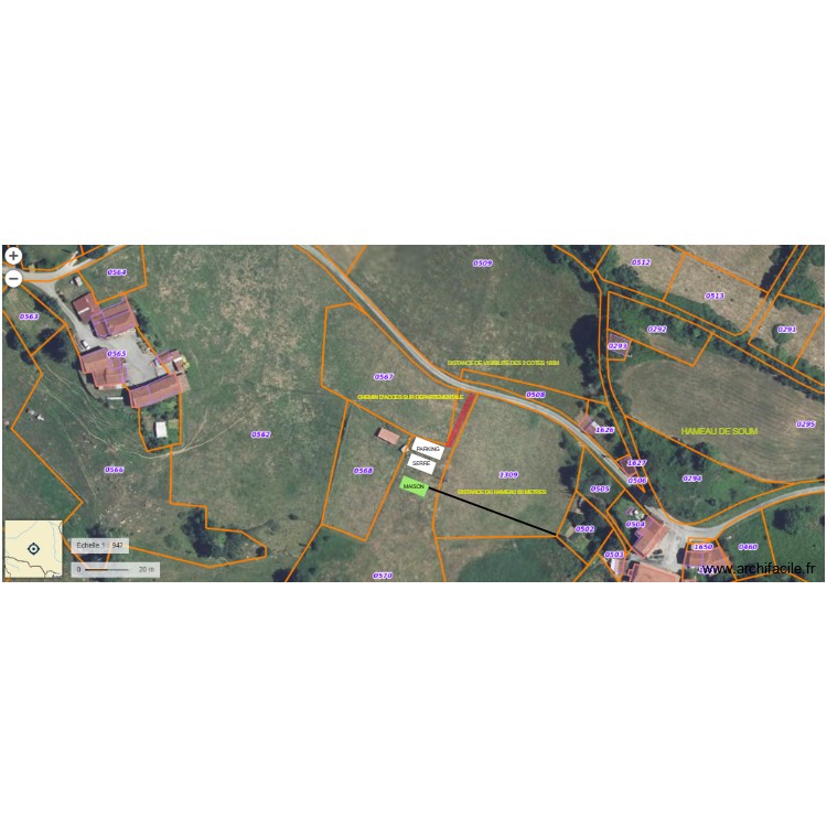 plan de masse SORTIE DEPARTEMENTALE. Plan de 0 pièce et 0 m2