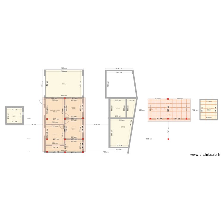 katiu projet. Plan de 10 pièces et 131 m2