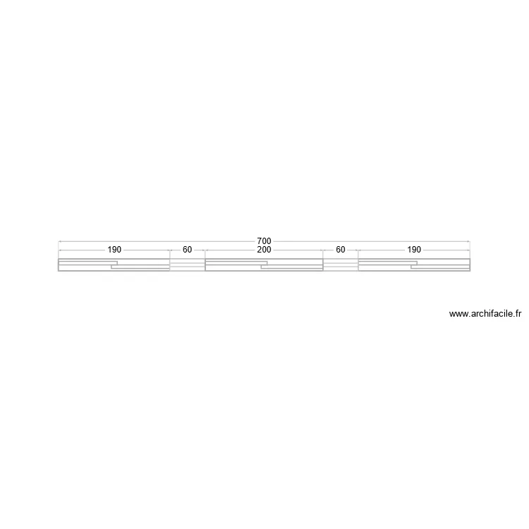 MUR FA&Ccedil;ADE MAISON. Plan de 