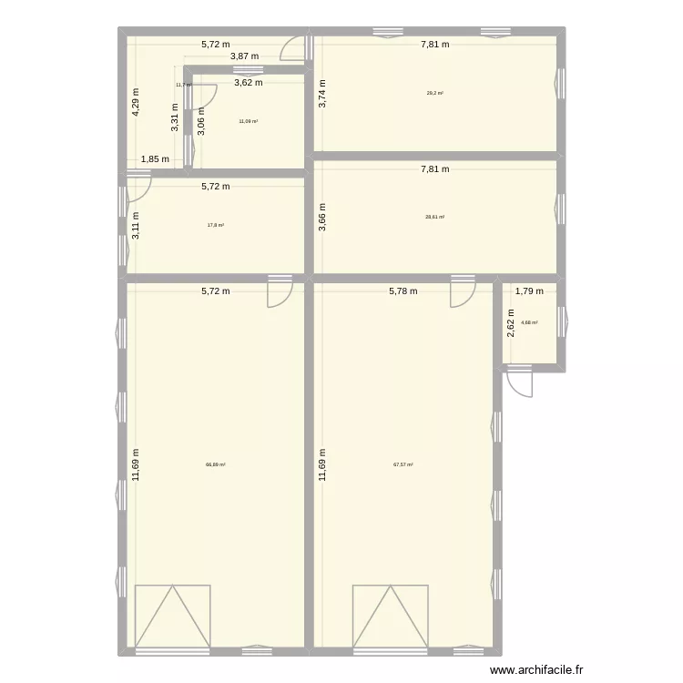 Plan_2. Plan de 8  et 238 m²