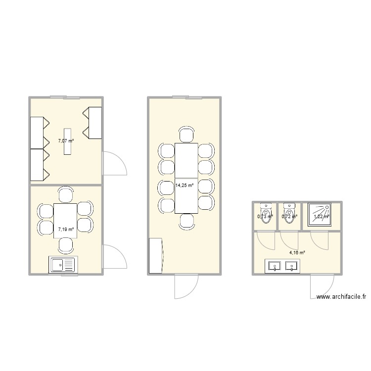 SCC CHANTIER PEROUGES. Plan de 7 pièces et 35 m2