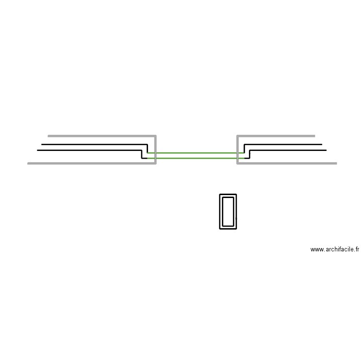 BELLEPIERRE. Plan de 2 pièces et 1 m2