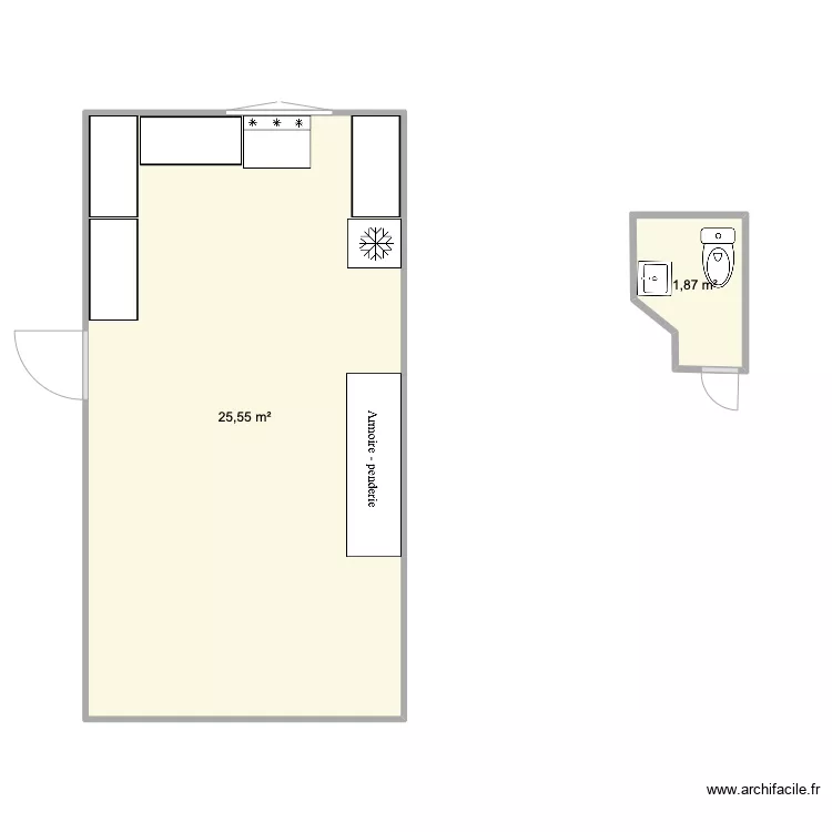 garage chiotte. Plan de 