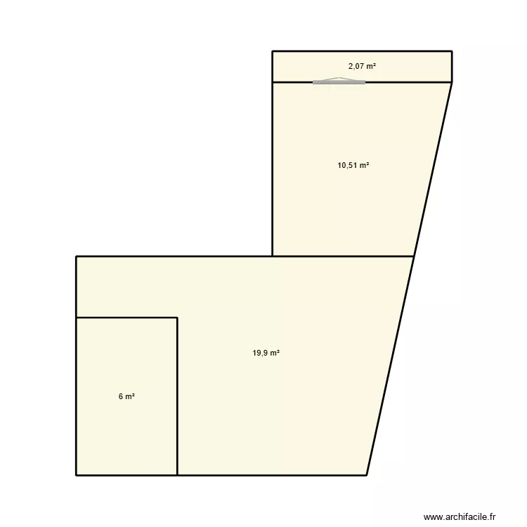 Appt-LeBourget. Plan de 4 pièces et 38 m²