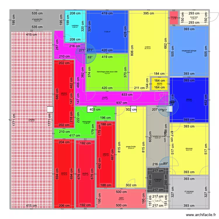 labo viande. Plan de 