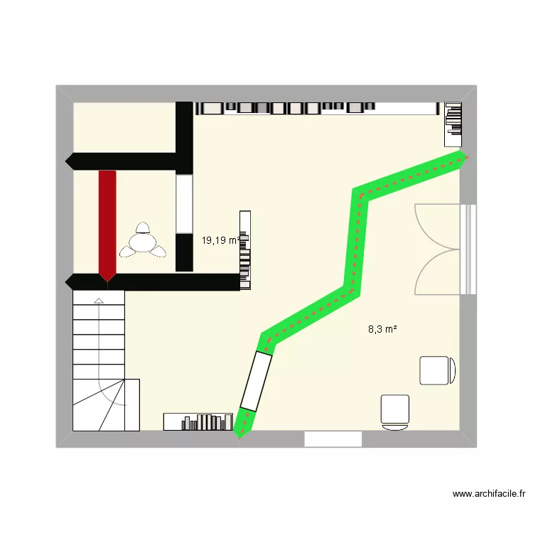 taha2. Plan de 2  et 27 m²