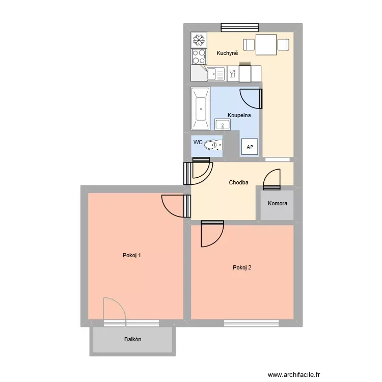 I.P.Pavlova 283 byt 7. Plan de 13 Pièces et 177 m² I.P.Pavlova 283 byt 7. Plan de 13 Pièces et 177 m²