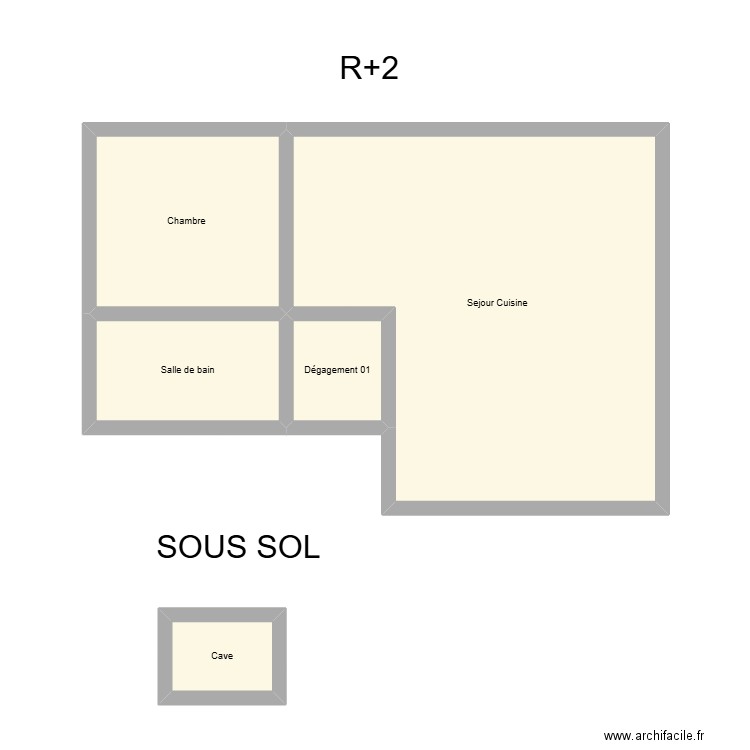 350602060. Plan de 5 pièces et 67 m2