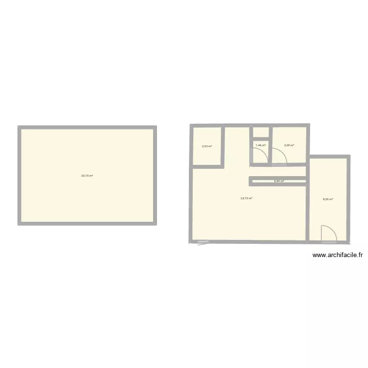 Le Provence. Plan de 7  et 74 m²