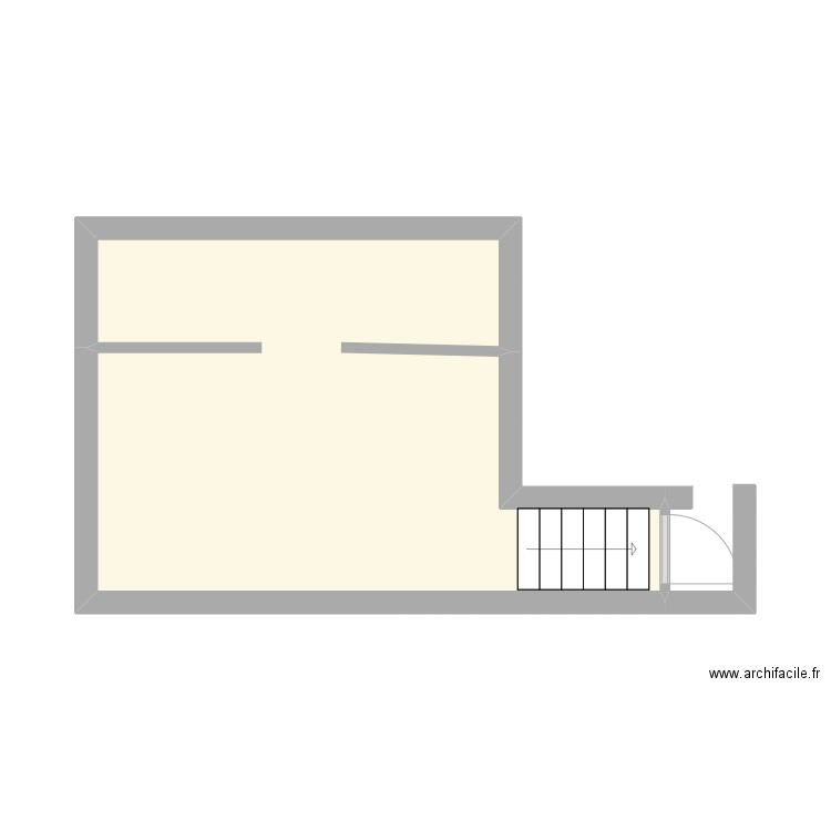 Cave. Plan de 1 pièce et 20 m2