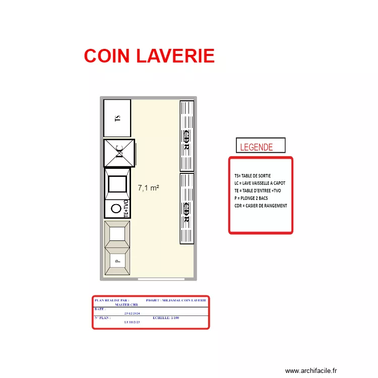 COIN LAVERIE MR.JAMAL REC. Plan de COIN LAVERIE MR.JAMAL REC. Plan de