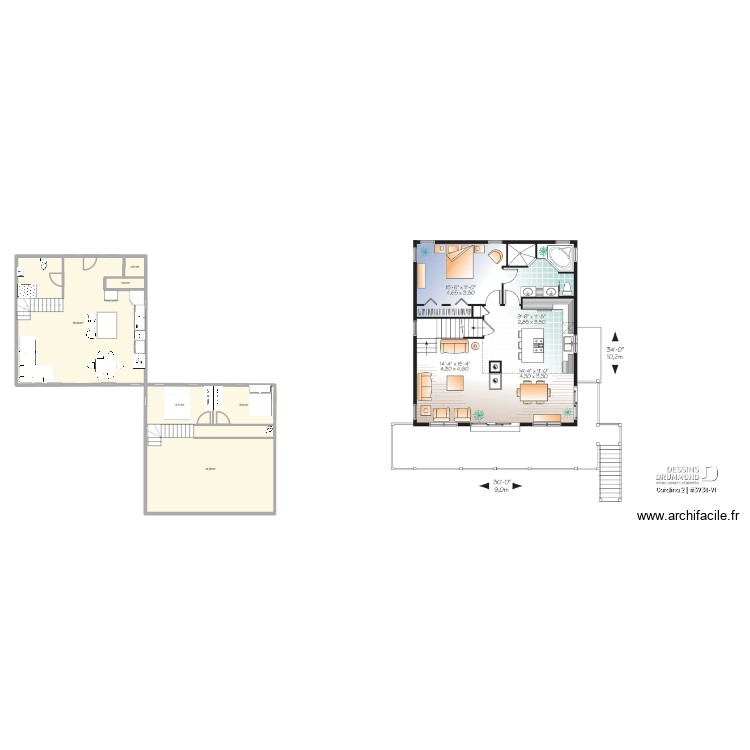 Chalet. Plan de 0 pièce et 0 m2