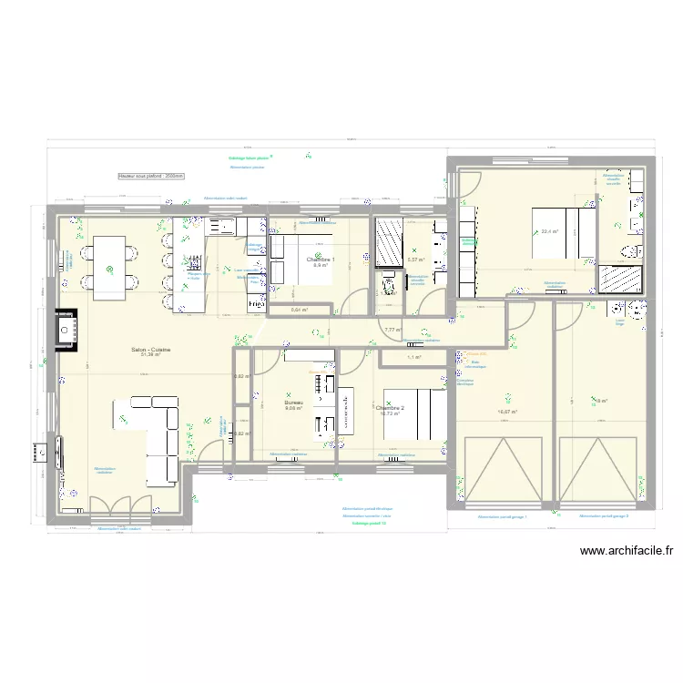 Senouillac v4 isol&eacute; v2 SDB 3. Plan de 20  et 161 m²