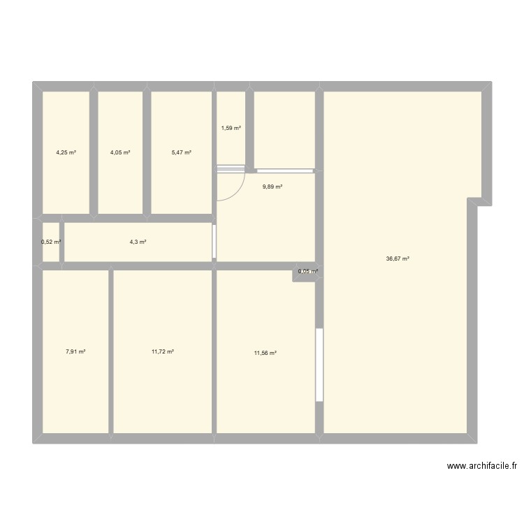 Thib2. Plan de 12 pièces et 98 m2