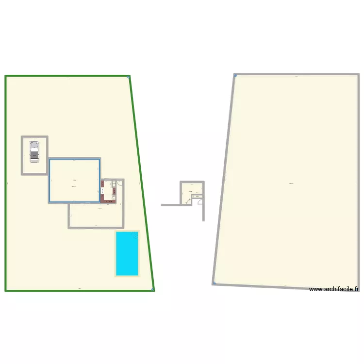 extension maison v4. Plan de 